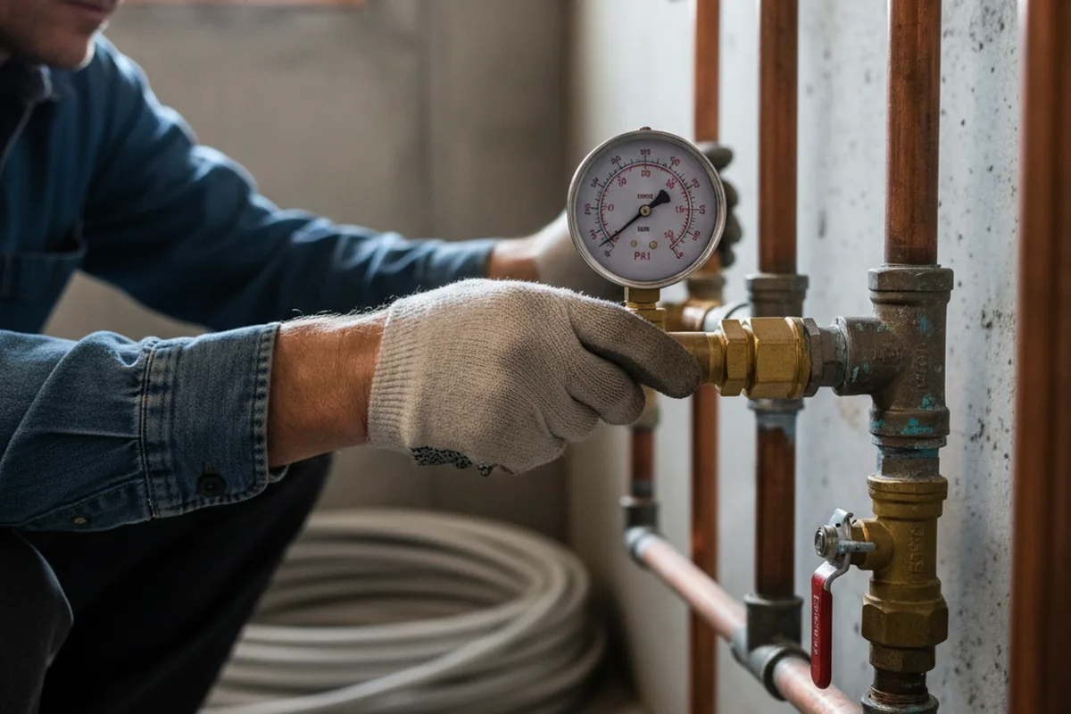 Pressure testing a repaired line during Water Line Repair in Lehi