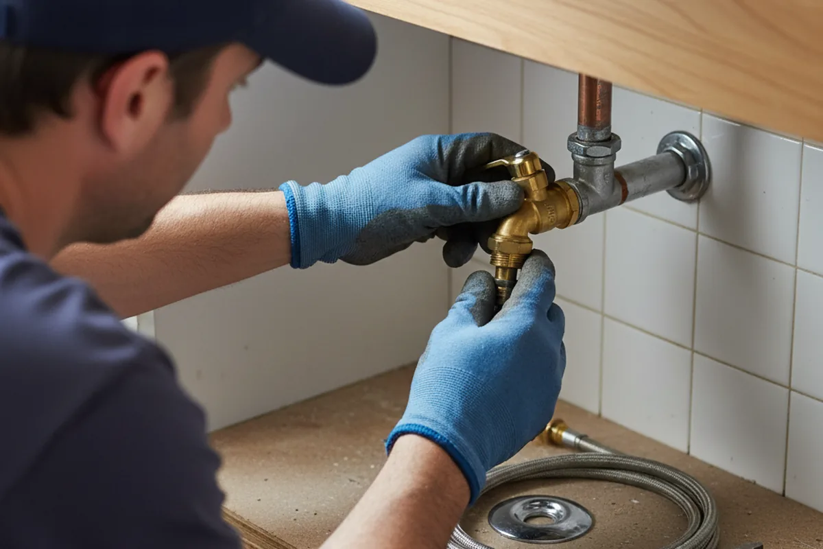 Shutoff valve and fitting work during Burst Pipe Repair in Lehi